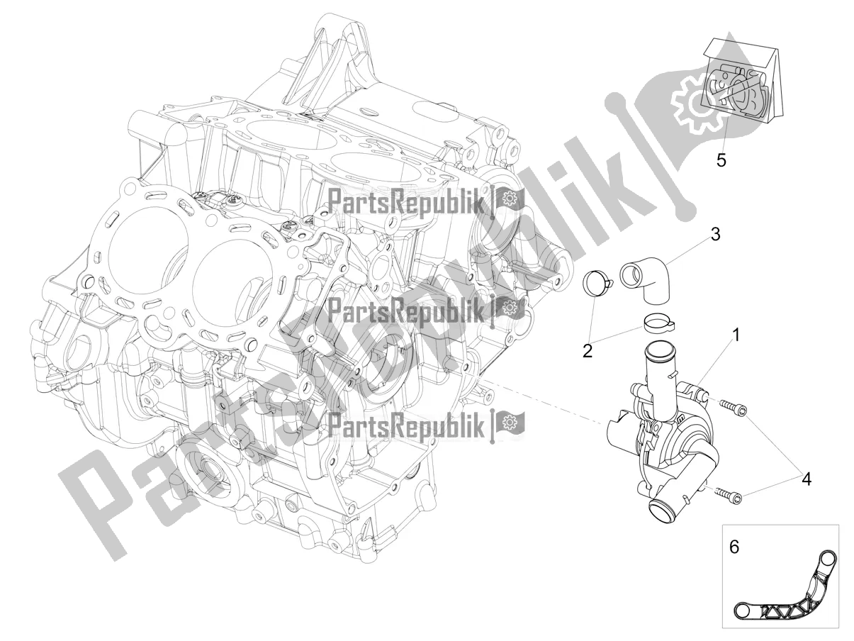 Todas las partes para Bomba De Agua de Aprilia Tuono V4 1100 USA 2022