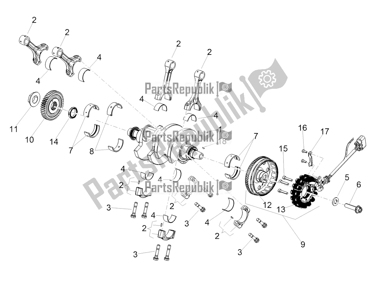 Toutes les pièces pour le Arbre De Transmission du Aprilia Tuono V4 1100 USA E5 2021