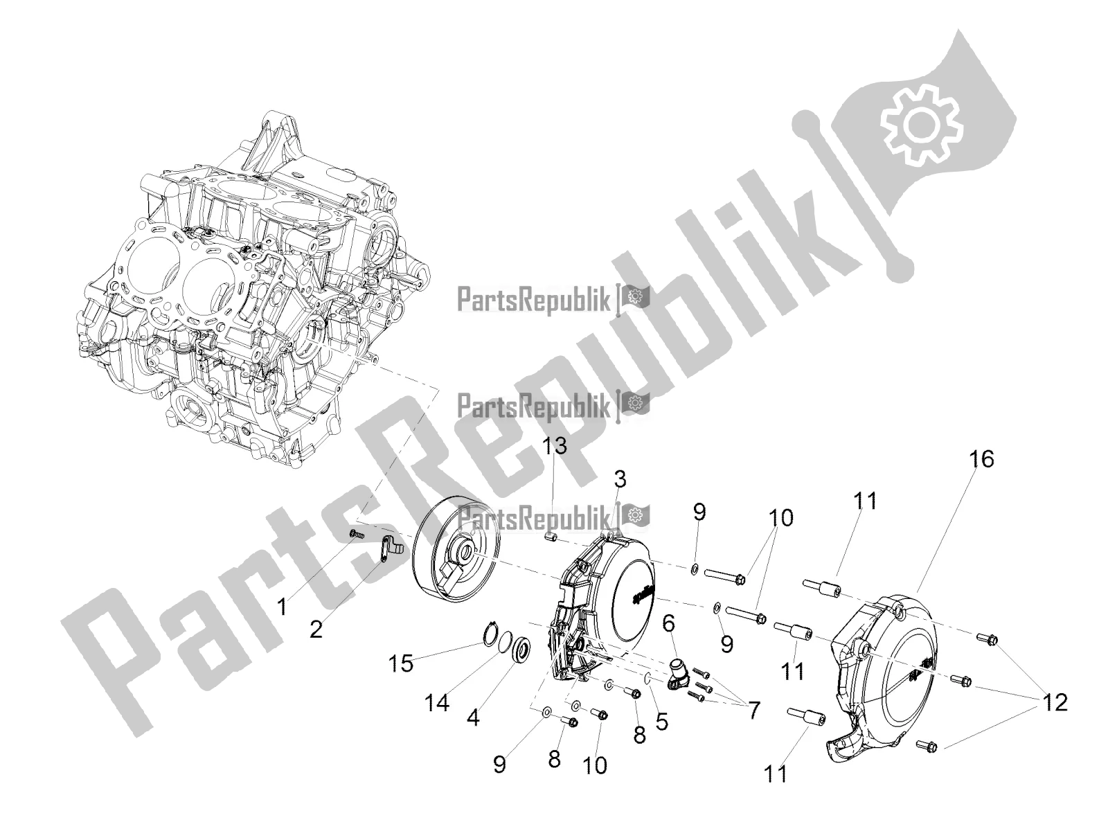 Wszystkie części do Pokrywa Aprilia Tuono V4 Factory 1100 Superpole 2019