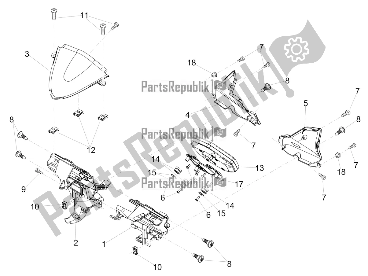 Alle onderdelen voor de Dashboard van de Aprilia Tuono V4 Factory 1100 Superpole 2019