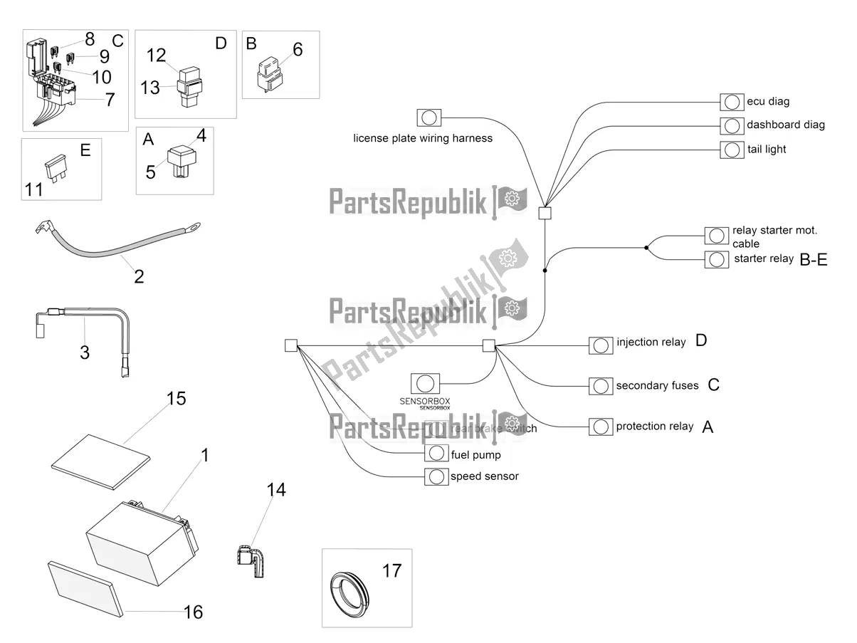 All parts for the Electrical System Ii of the Aprilia Tuono V4 Factory 1100 Superpole 2019