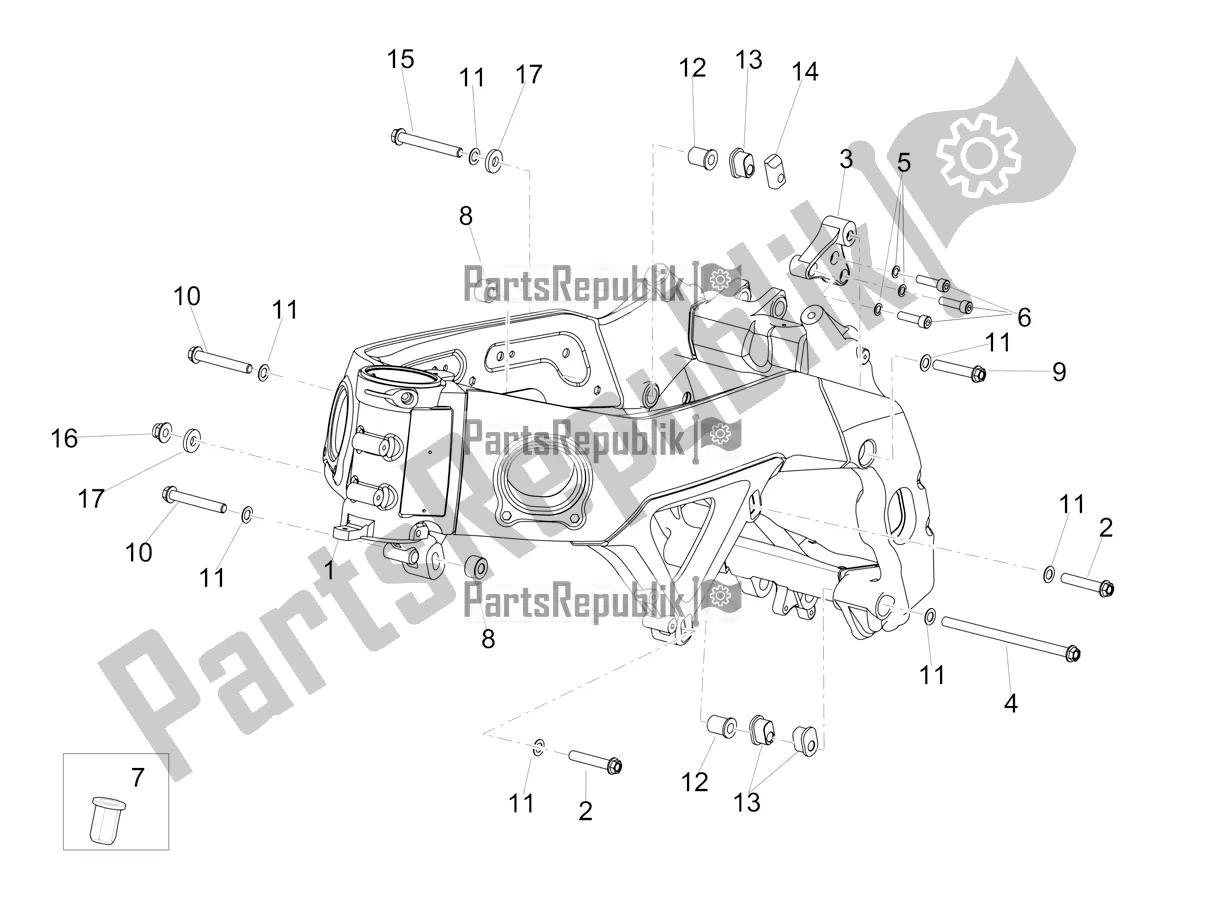 Todas as partes de Quadro I do Aprilia Tuono V4 Factory 1100 Superpole 2019