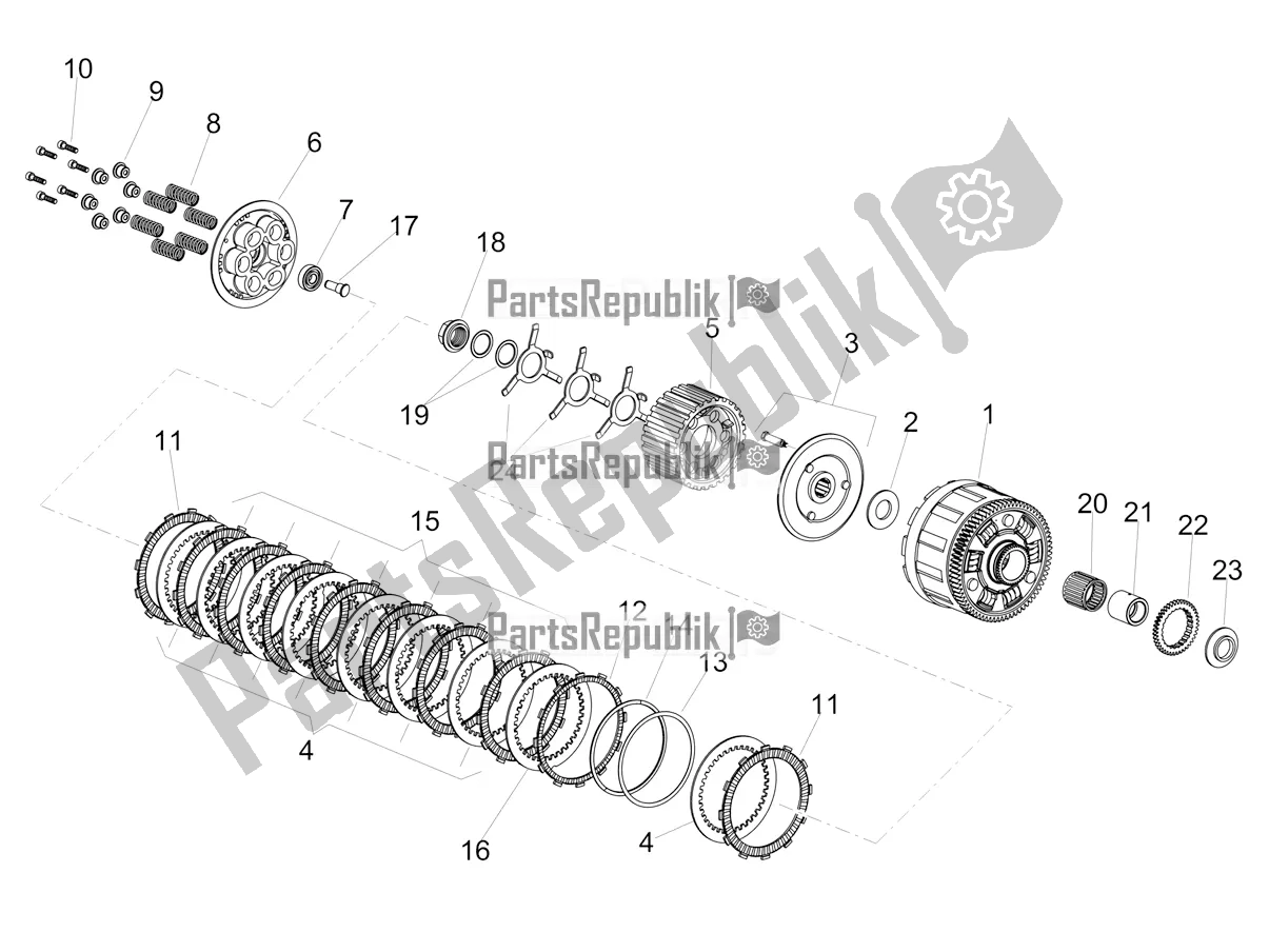 Toutes les pièces pour le Embrayage du Aprilia Tuono V4 Factory 1100 Superpole 2020