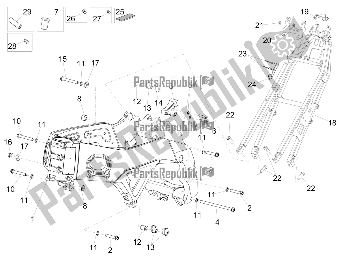 Tutte le parti per il Telaio del Aprilia Tuono V4 Factory 1100 Superpole 2020