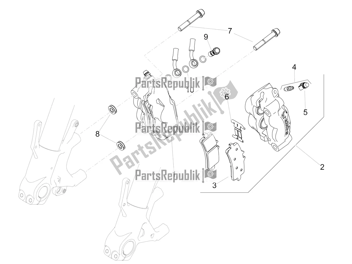 Alle Teile für das Bremssattel Vorne des Aprilia Tuono V4 Factory 1100 Superpole 2020