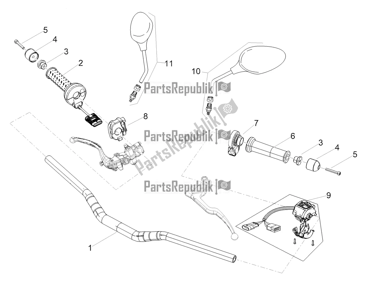 Alle onderdelen voor de Stuur - Controles van de Aprilia Tuono V4 Factory 1100 Superpole 2022