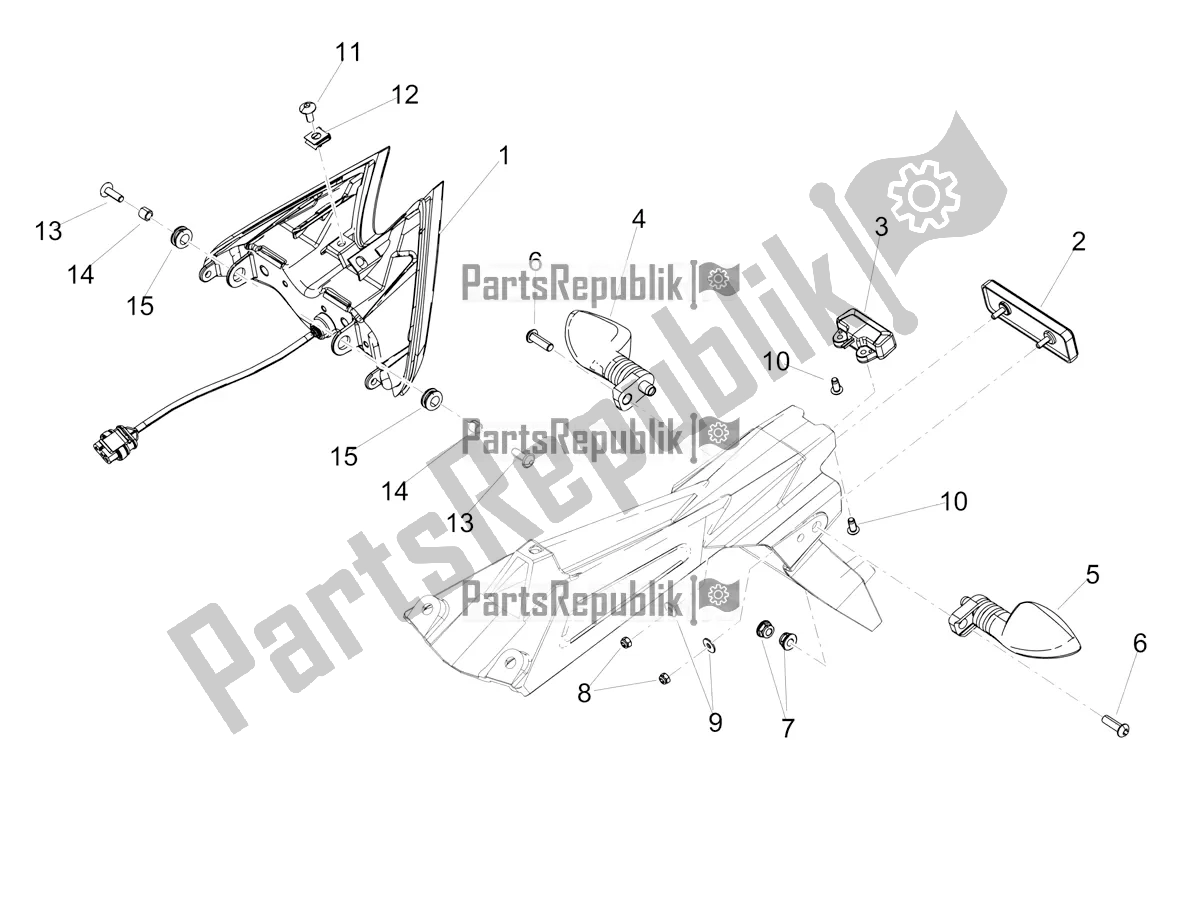 Tutte le parti per il Luci Posteriori del Aprilia Tuono V4 Factory 1100 Superpole 2022