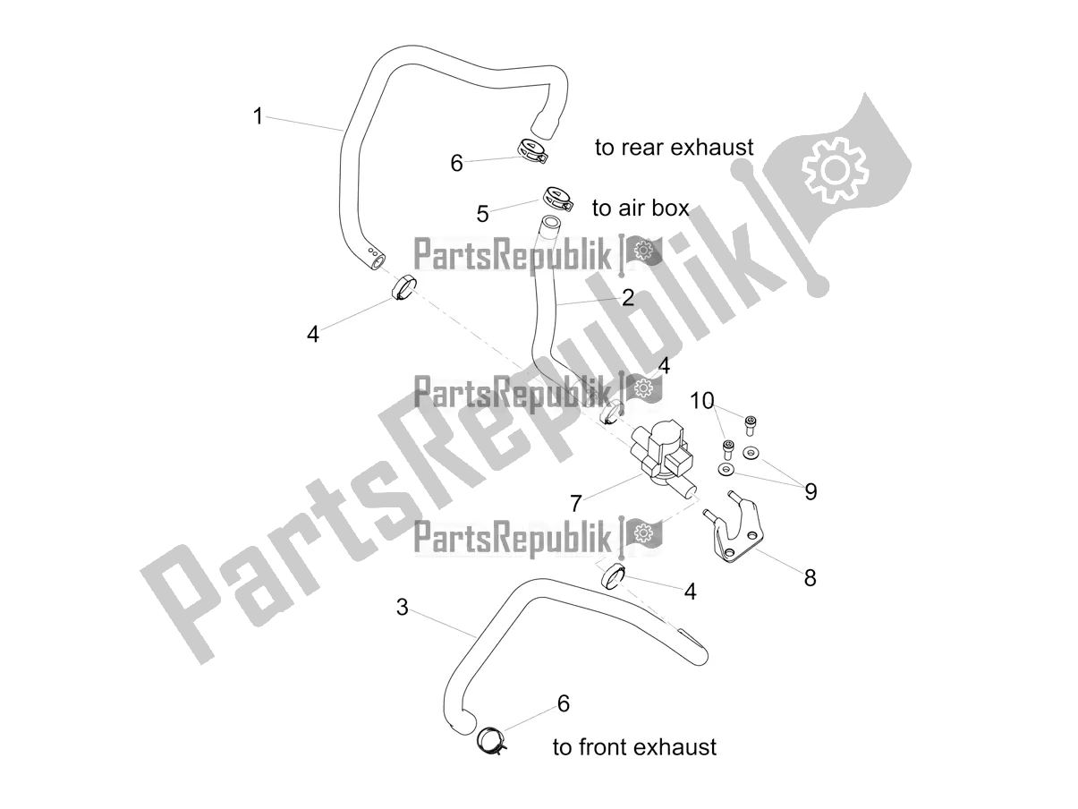 Todas as partes de Ar Secundário do Aprilia Tuono V4 Factory 1100 Superpole 2022