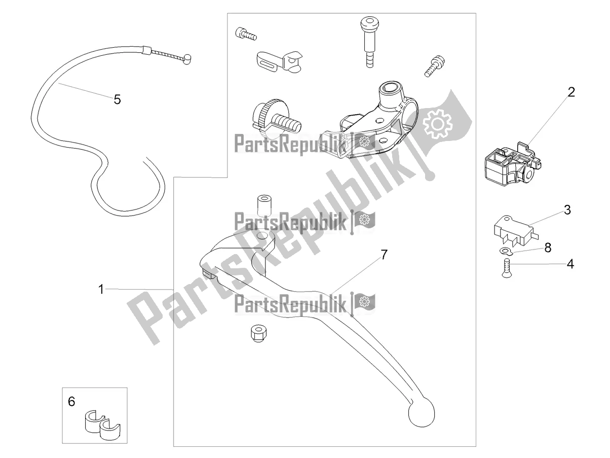 All parts for the Clutch Lever of the Aprilia Tuono V4 Factory 1100 Superpole Apac 2019