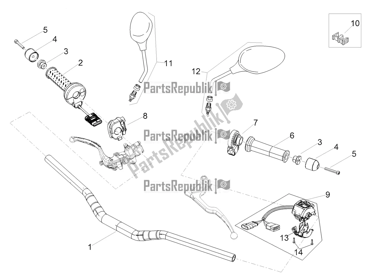 Alle Teile für das Lenker - Bedienelemente des Aprilia Tuono V4 Factory 1100 Superpole Apac 2019