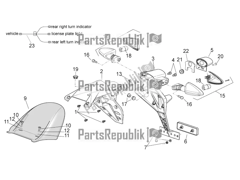 All parts for the Rear Body Ii of the Aprilia Tuono V4 Factory 1100 Superpole Apac 2019