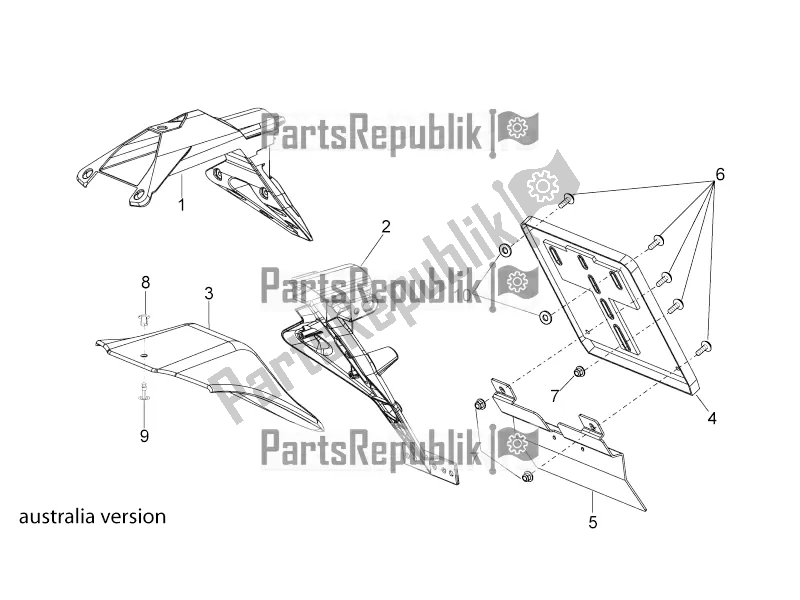 All parts for the Rear Body Iii of the Aprilia Tuono V4 Factory 1100 Superpole Apac 2019