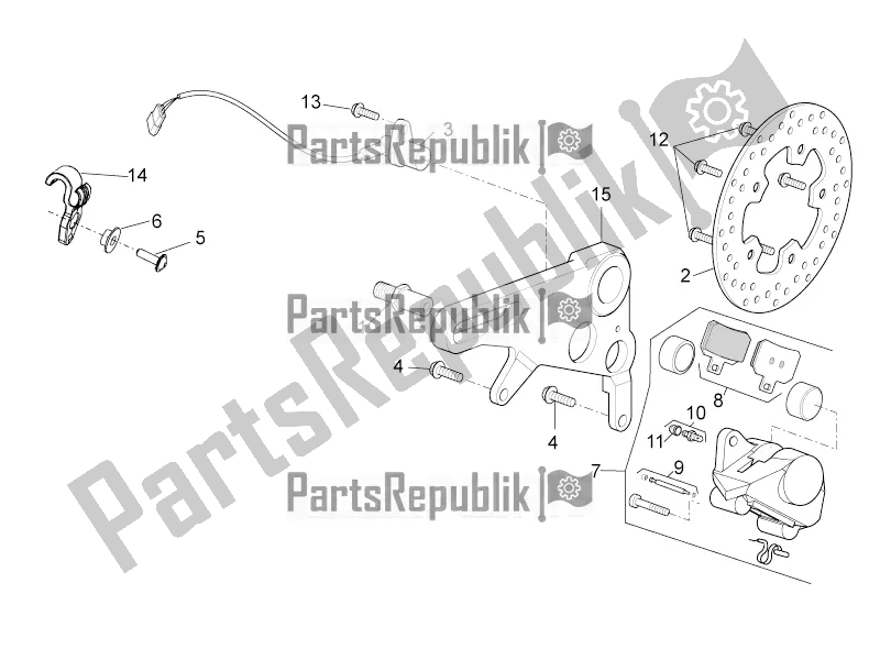 Toutes les pièces pour le étrier De Frein Arrière du Aprilia Tuono V4 Factory 1100 Superpole Apac 2019