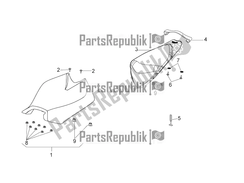 All parts for the Saddle of the Aprilia Tuono V4 Factory 1100 Superpole Apac 2019