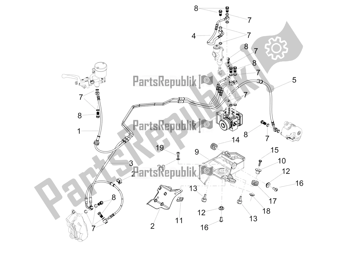 Toutes les pièces pour le Système De Freinage Abs du Aprilia Tuono V4 Factory 1100 Superpole Apac 2020