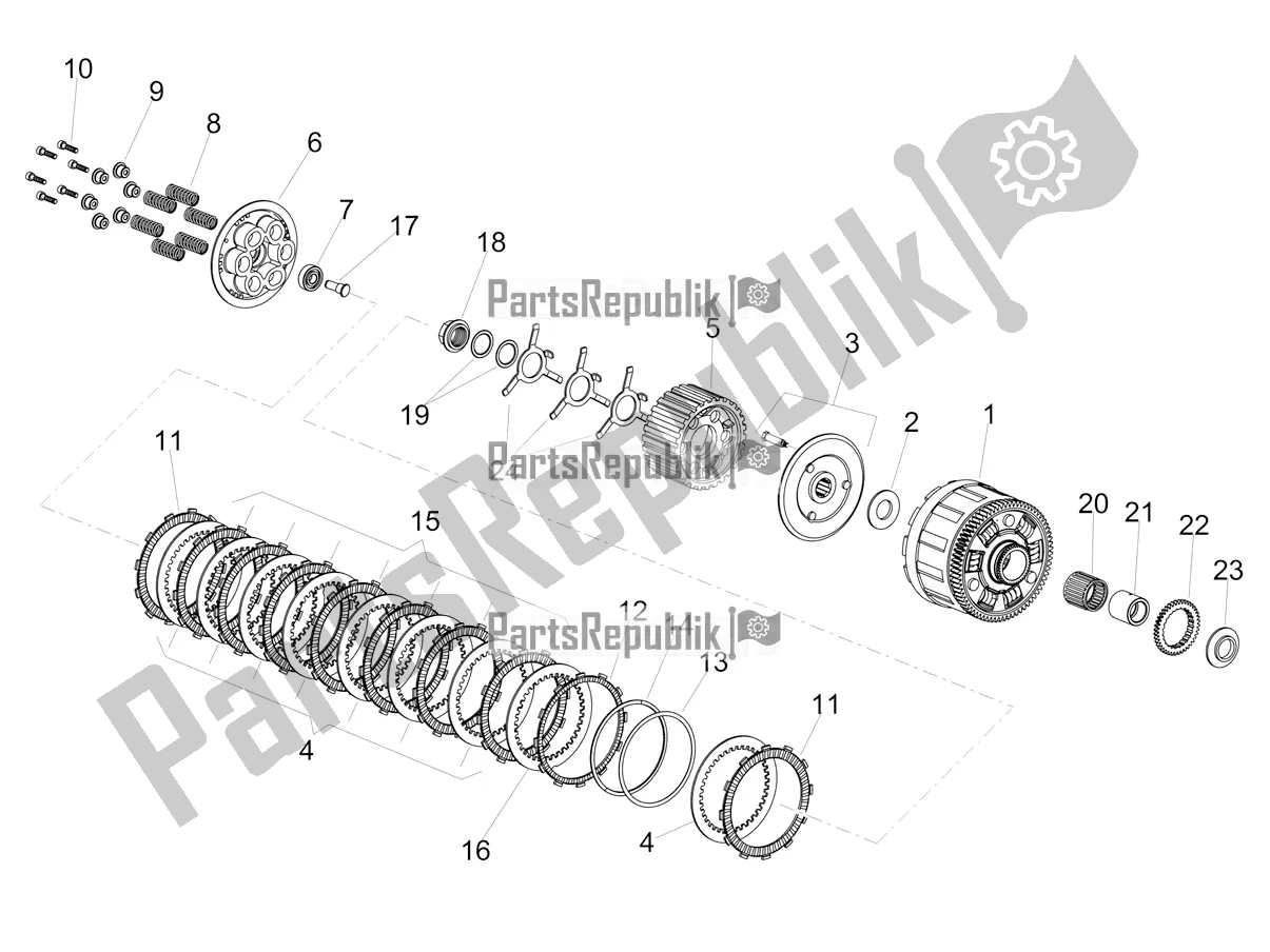 Tutte le parti per il Frizione del Aprilia Tuono V4 Factory 1100 Superpole Apac 2020