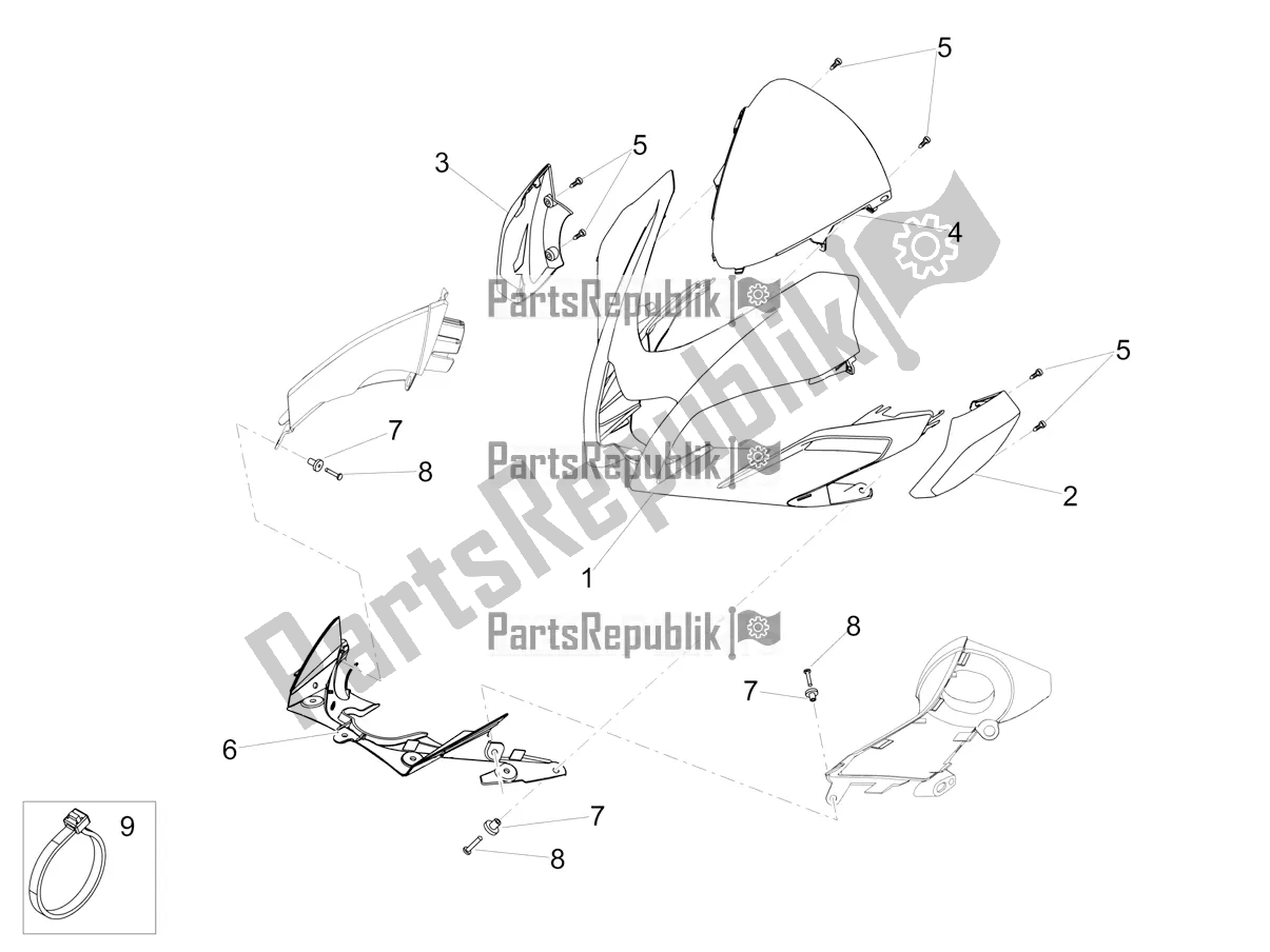 Toutes les pièces pour le Carénage Avant du Aprilia Tuono V4 Factory 1100 Superpole Apac 2020