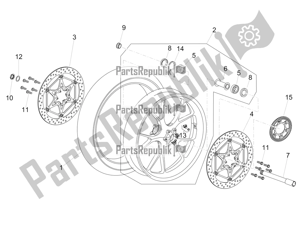 Toutes les pièces pour le Roue Avant du Aprilia Tuono V4 Factory 1100 Superpole Apac 2020