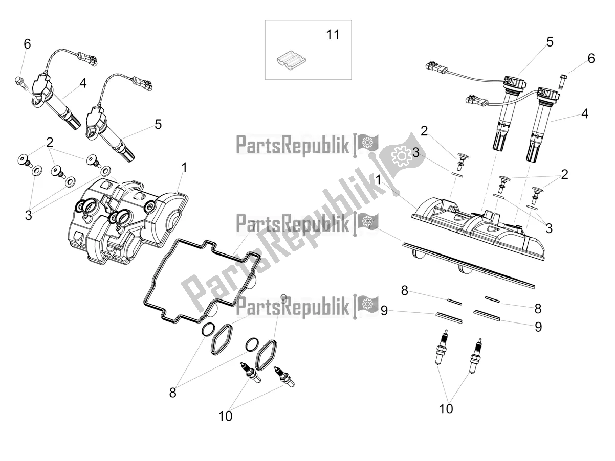 Toutes les pièces pour le Couverture De Tête du Aprilia Tuono V4 Factory 1100 Superpole Apac 2020