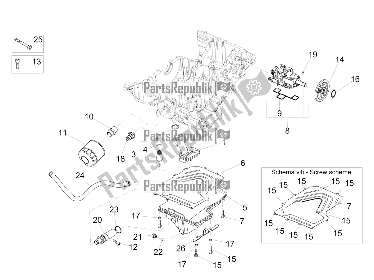 Toutes les pièces pour le Lubrification du Aprilia Tuono V4 Factory 1100 Superpole Apac 2020