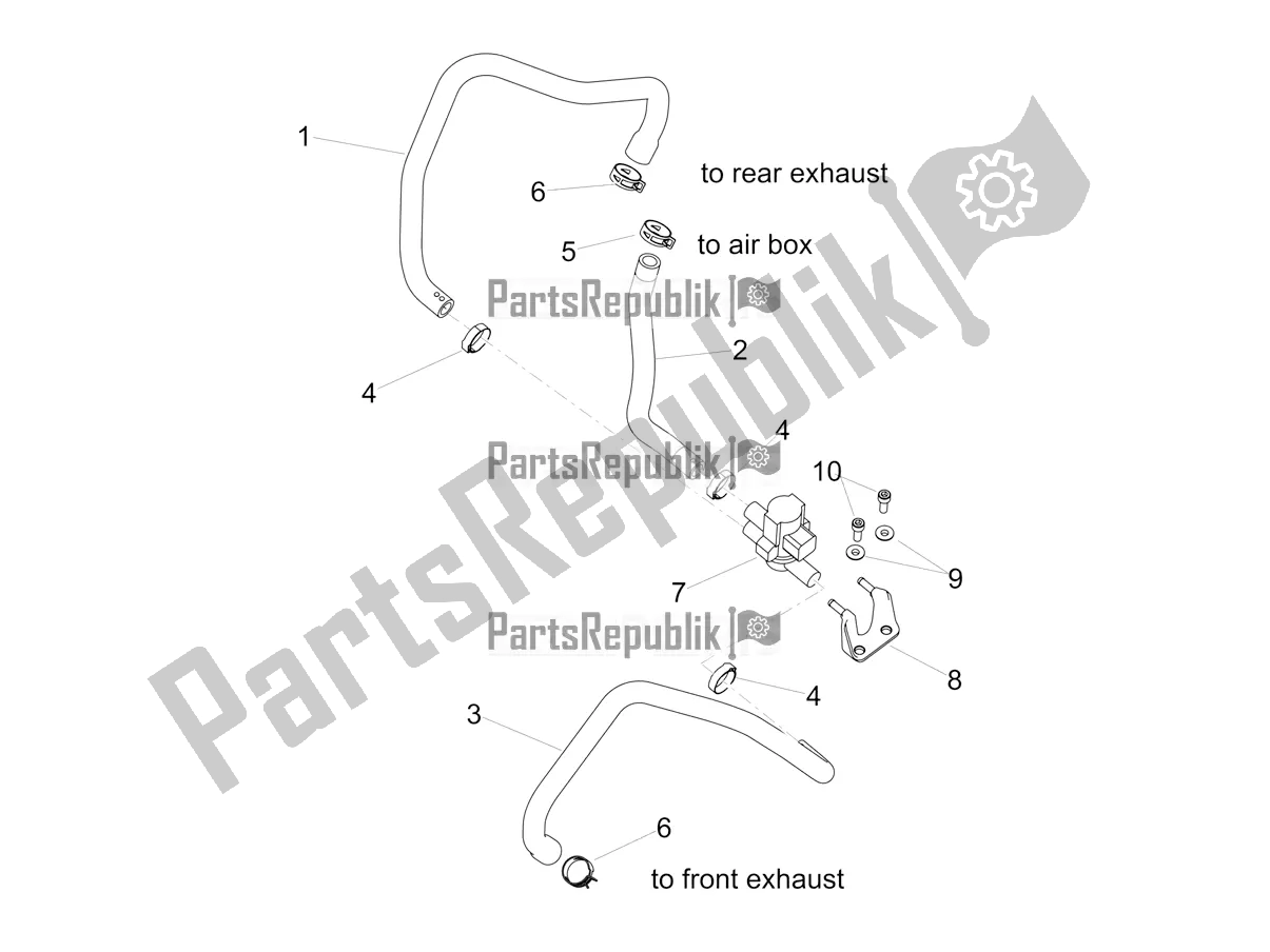 All parts for the Secondary Air of the Aprilia Tuono V4 Factory 1100 Superpole Apac 2020