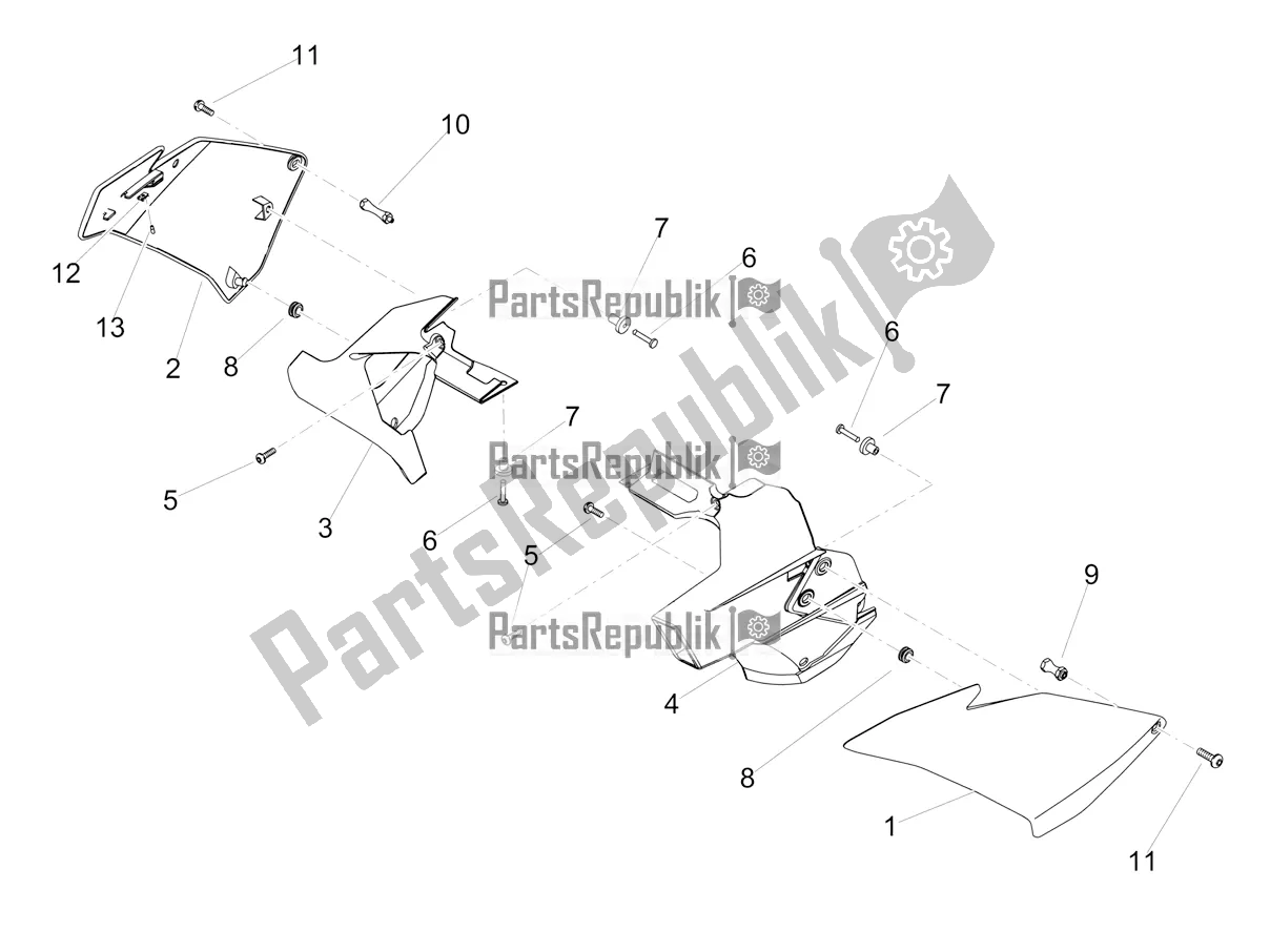 Toutes les pièces pour le Carénage Latéral du Aprilia Tuono V4 Factory 1100 Superpole Apac 2020