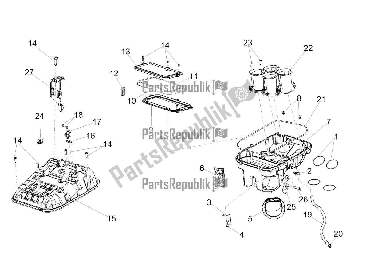 Tutte le parti per il Air Box del Aprilia Tuono V4 Factory 1100 Superpole Apac 2022