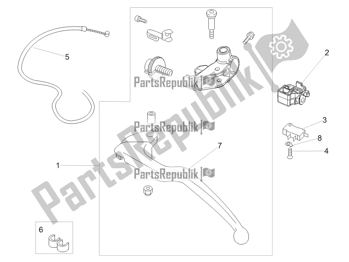 All parts for the Clutch Control of the Aprilia Tuono V4 Factory 1100 Superpole Apac 2022