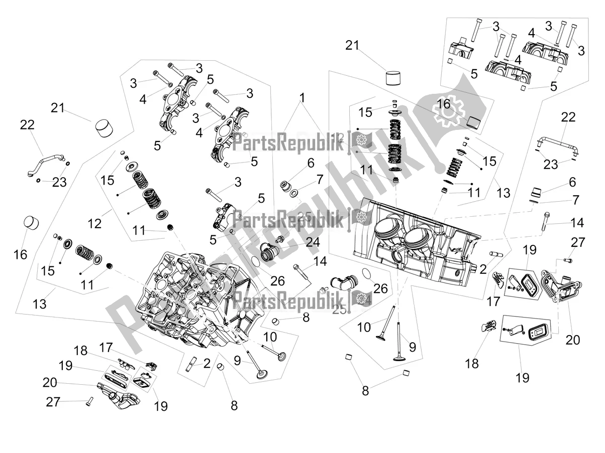 Alle Teile für das Zylinderkopfventile des Aprilia Tuono V4 Factory 1100 Superpole Apac 2022