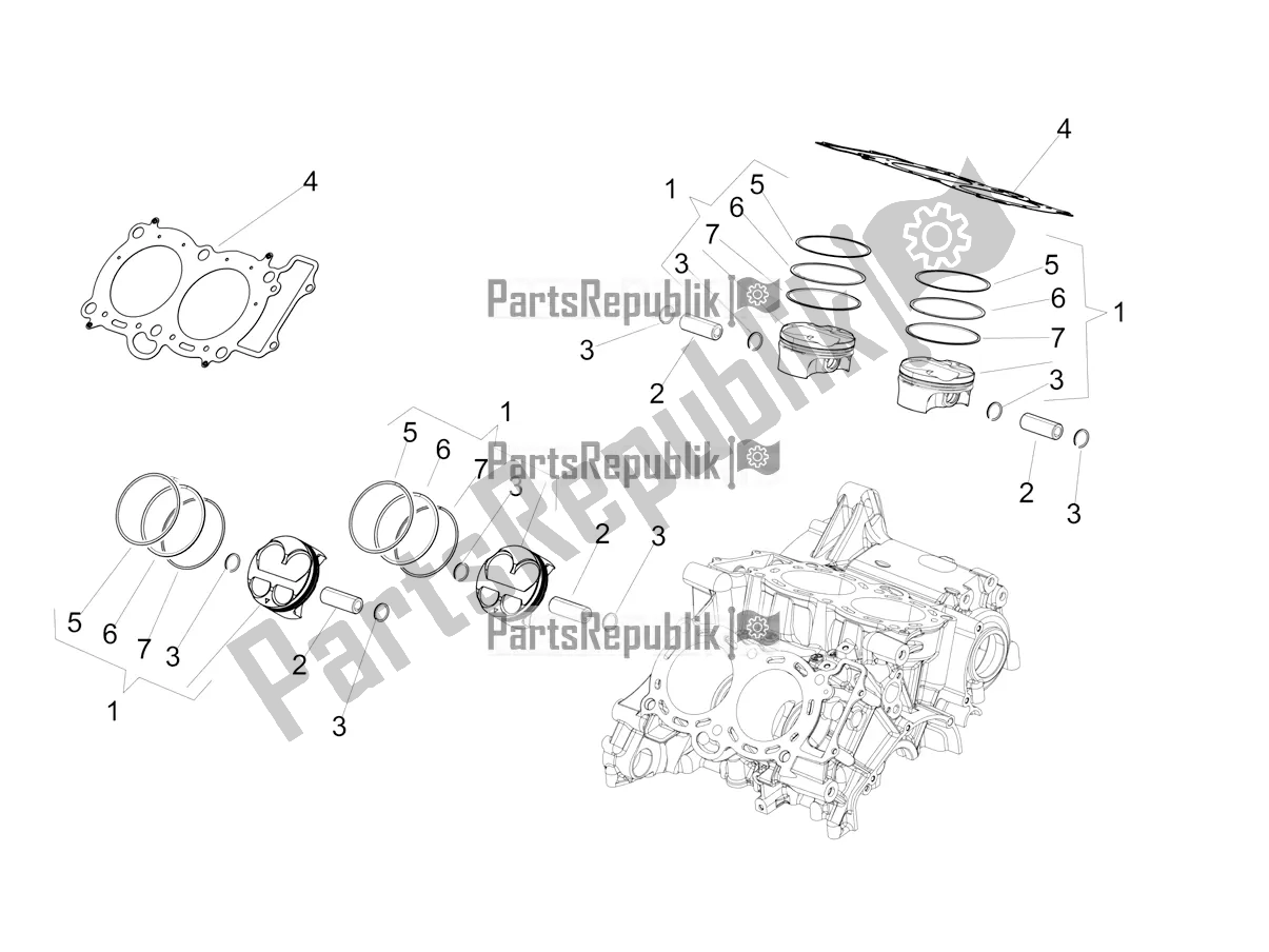 All parts for the Cylinder - Piston of the Aprilia Tuono V4 Factory 1100 Superpole Apac 2022