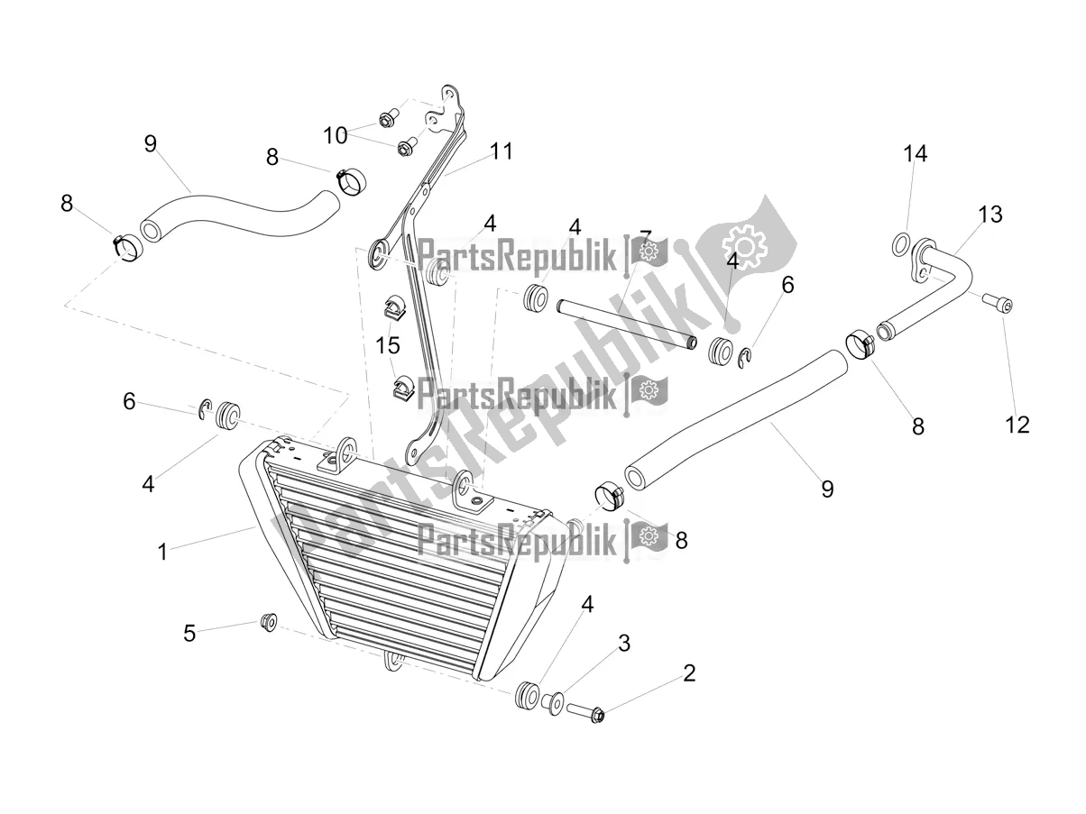 Todas las partes para Radiador De Aceite de Aprilia Tuono V4 Factory 1100 Superpole Apac 2022