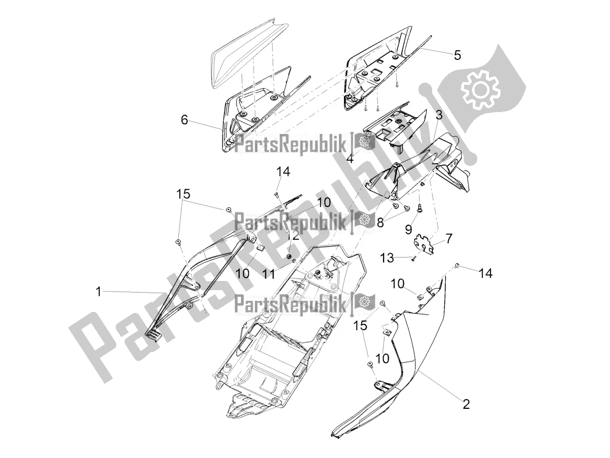 Toutes les pièces pour le Corps Arrière du Aprilia Tuono V4 Factory 1100 Superpole Apac 2022