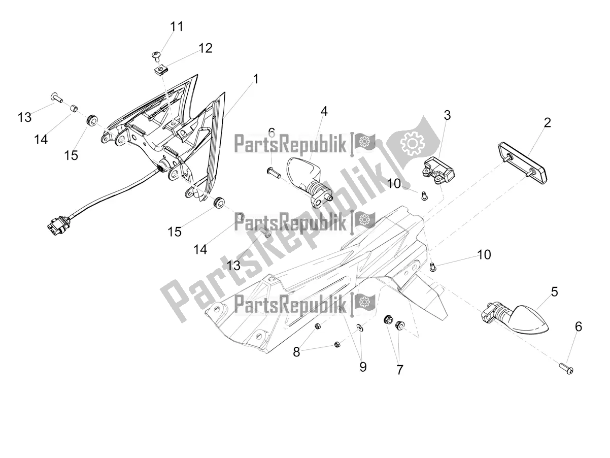 Tutte le parti per il Luci Posteriori del Aprilia Tuono V4 Factory 1100 Superpole Apac 2022