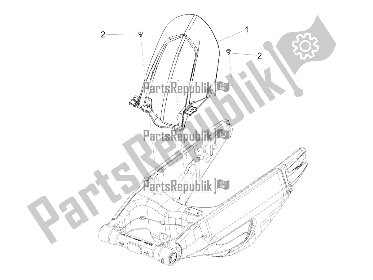 Alle onderdelen voor de Achterspatbord van de Aprilia Tuono V4 Factory 1100 Superpole Apac 2022