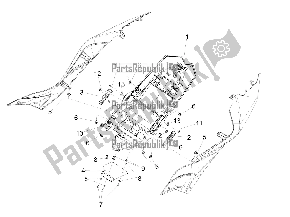 Todas las partes para Compartimento De La Silla De Montar de Aprilia Tuono V4 Factory 1100 Superpole Apac 2022