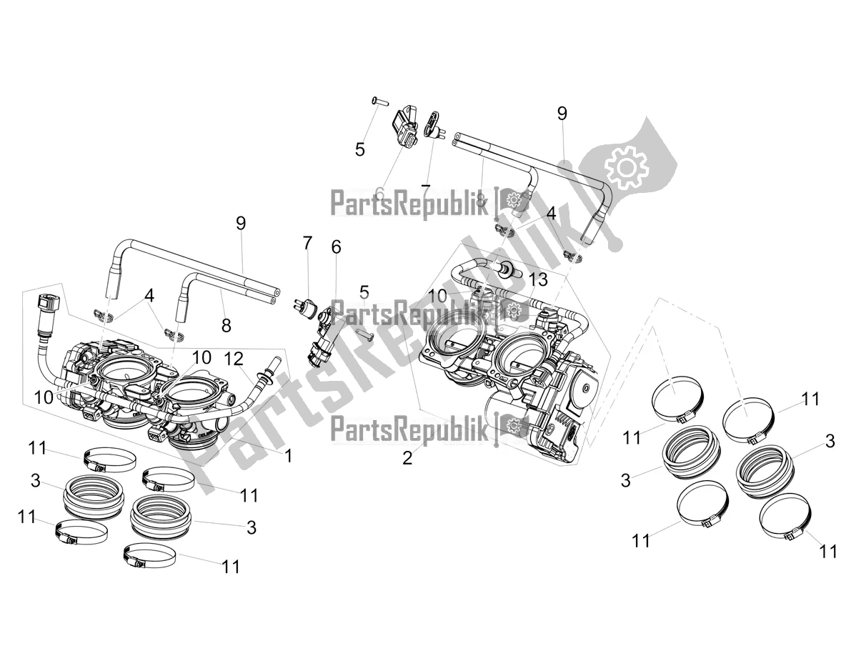 Tutte le parti per il Corpo Farfallato del Aprilia Tuono V4 Factory 1100 Superpole Apac 2022