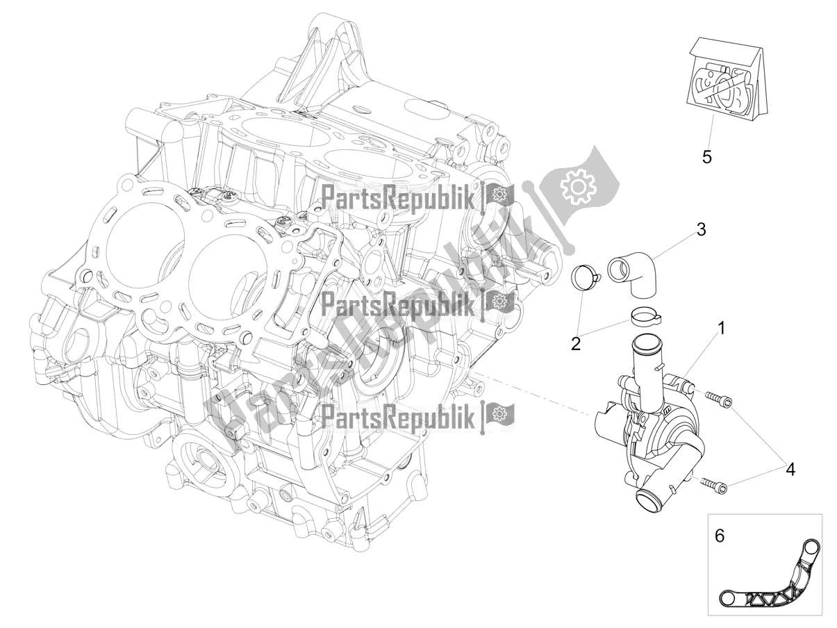 Wszystkie części do Pompa Wodna Aprilia Tuono V4 Factory 1100 Superpole Apac 2022