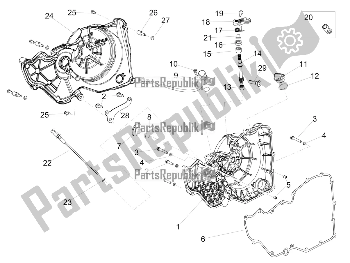 Toutes les pièces pour le Couvercle D'embrayage du Aprilia Tuono V4 Factory 1100 Superpole Apac E4 2021