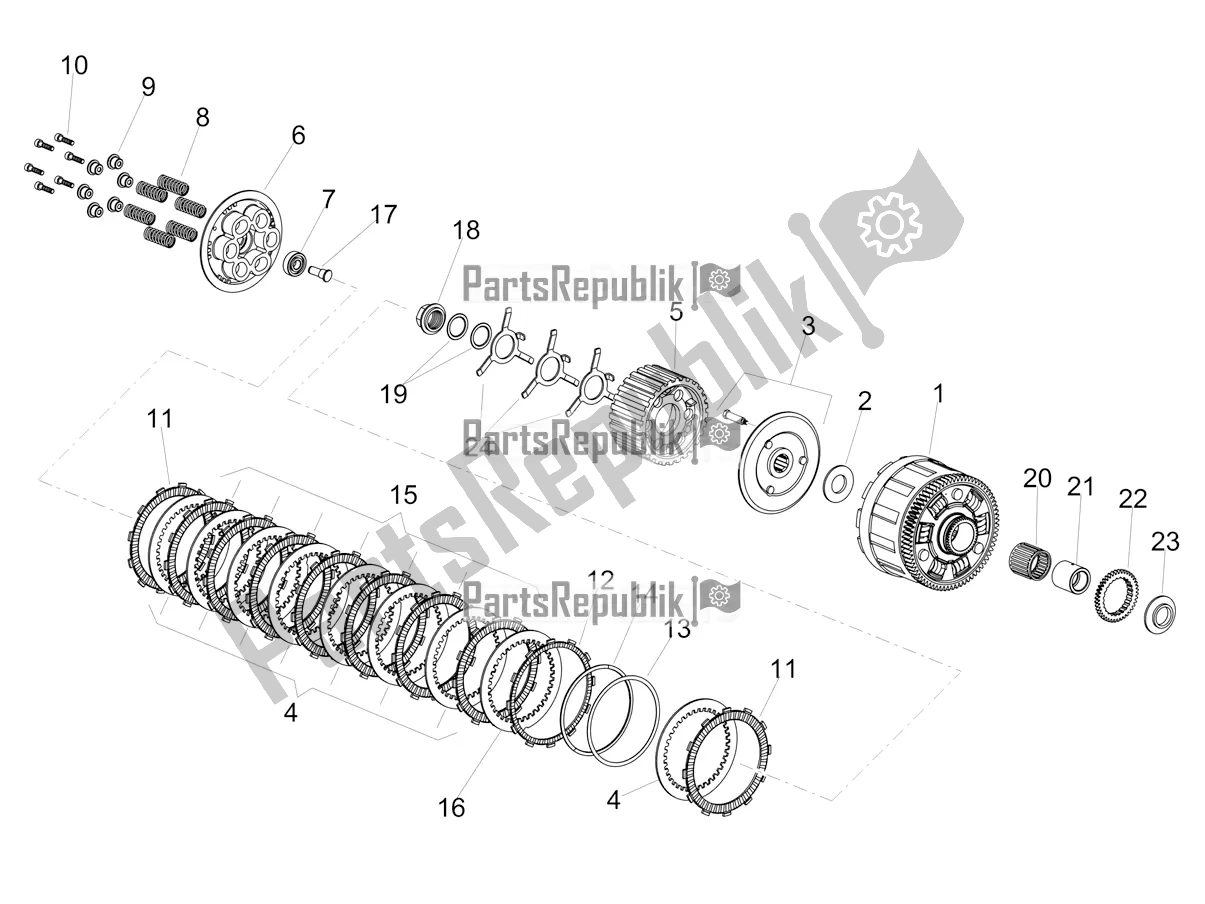 Tutte le parti per il Frizione del Aprilia Tuono V4 Factory 1100 Superpole Apac E4 2021