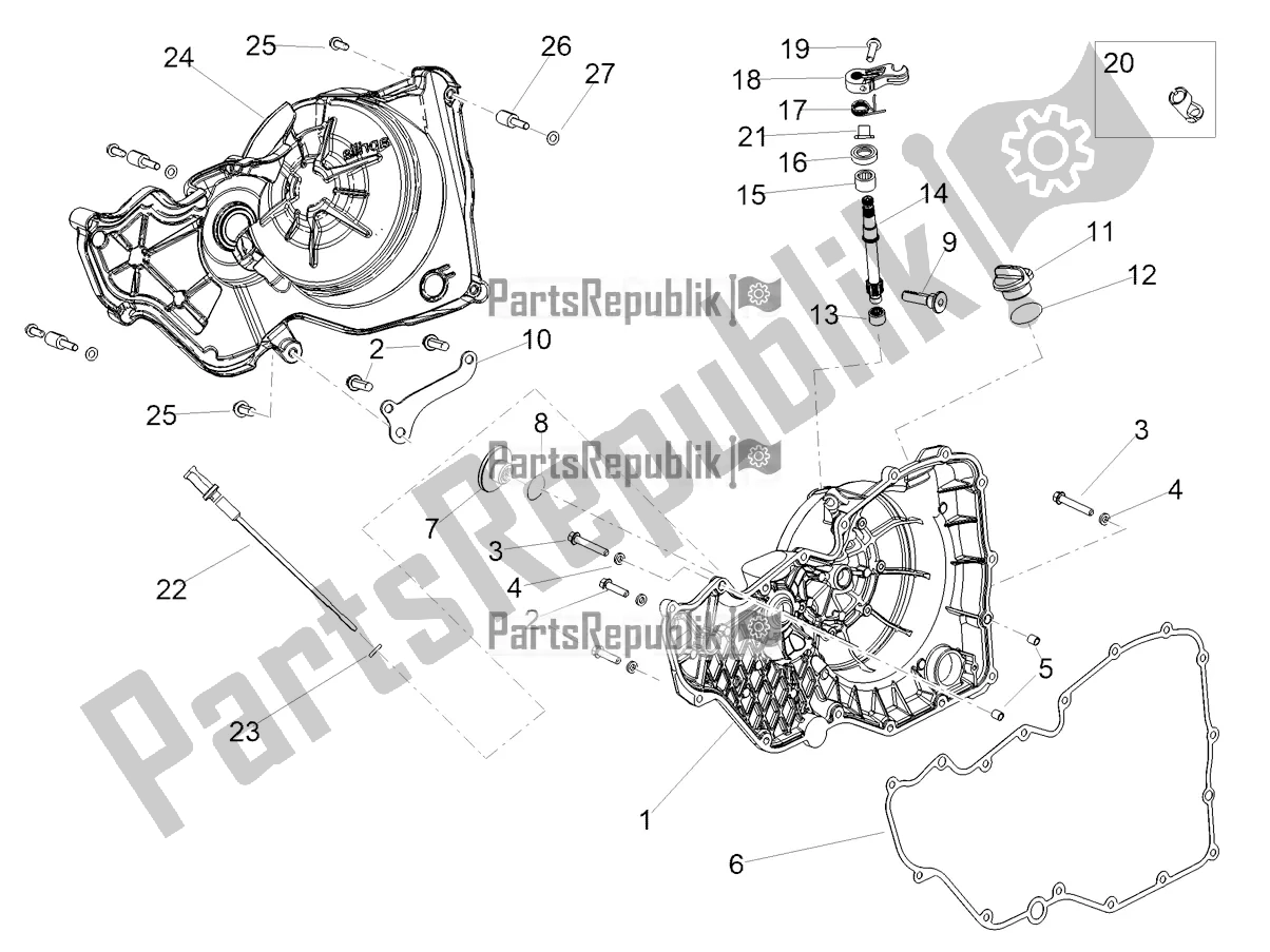 Tutte le parti per il Coperchio Frizione del Aprilia Tuono V4 Factory 1100 Superpole Apac E5 2021