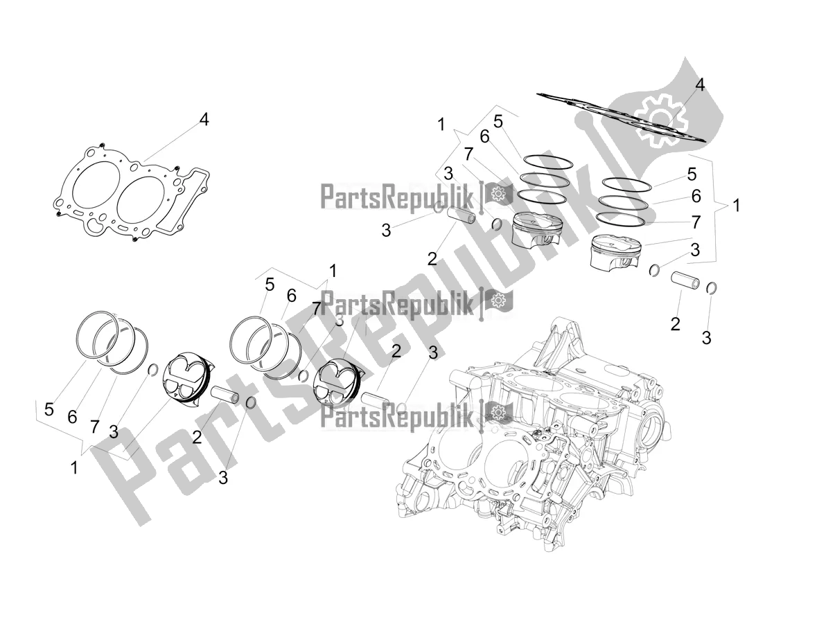 Wszystkie części do Cylinder - T? Ok Aprilia Tuono V4 Factory 1100 Superpole Apac E5 2021