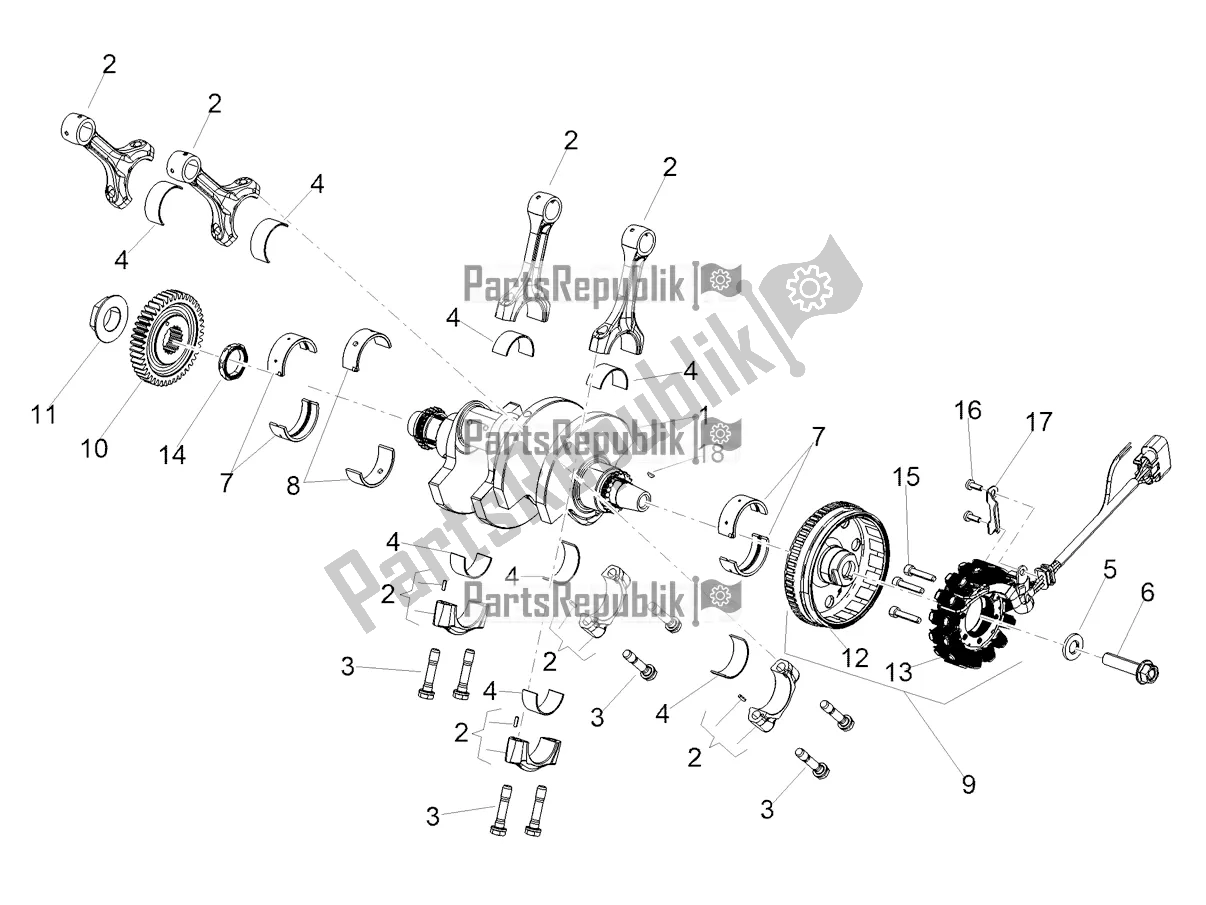 Alle Teile für das Antriebswelle des Aprilia Tuono V4 Factory 1100 Superpole Apac E5 2021