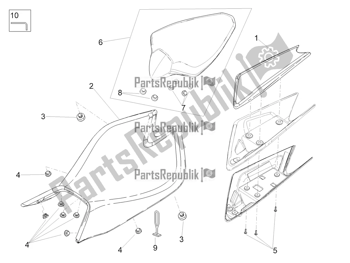 Toutes les pièces pour le Selle du Aprilia Tuono V4 Factory 1100 Superpole Apac E5 2021