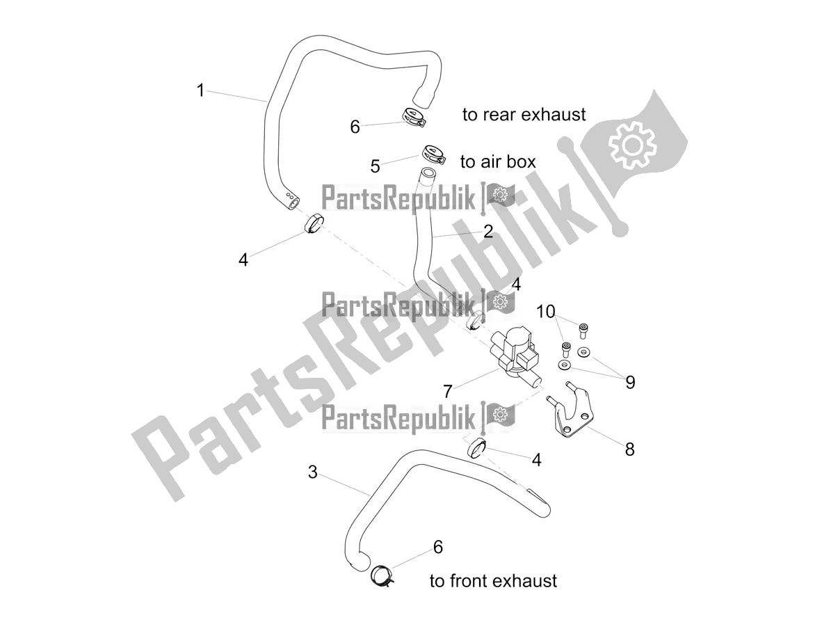 All parts for the Secondary Air of the Aprilia Tuono V4 Factory 1100 Superpole Apac E5 2021