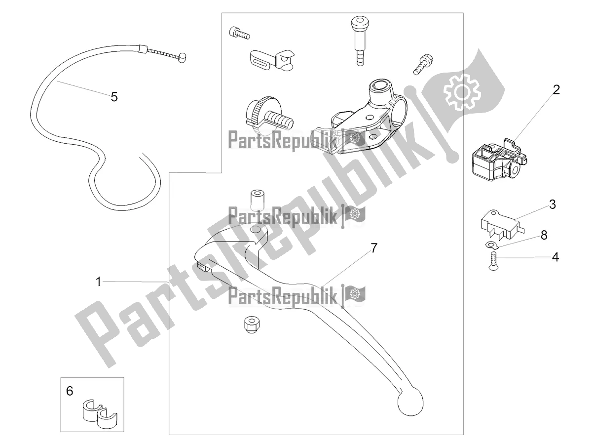 All parts for the Clutch Control of the Aprilia Tuono V4 Factory 1100 Superpole E5 2021