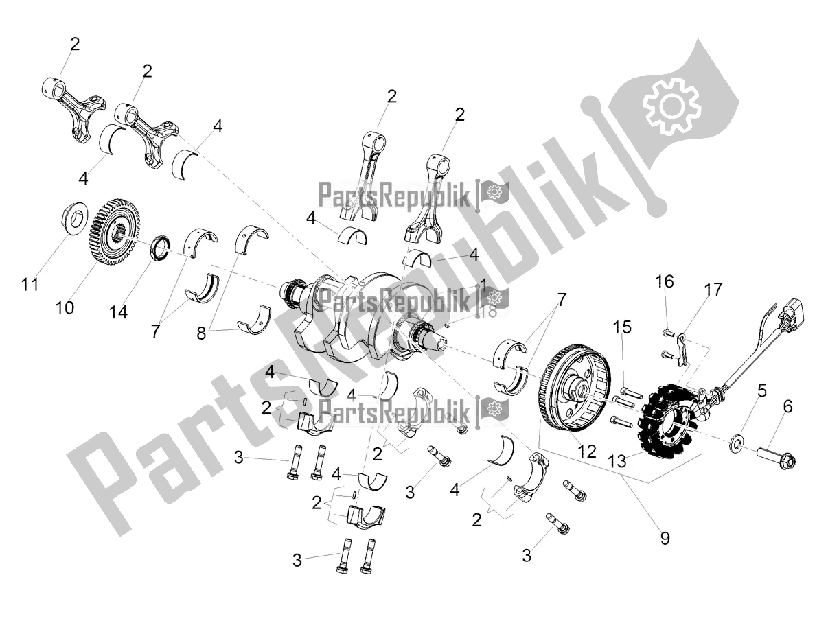 All parts for the Drive Shaft of the Aprilia Tuono V4 Factory 1100 Superpole E5 2021