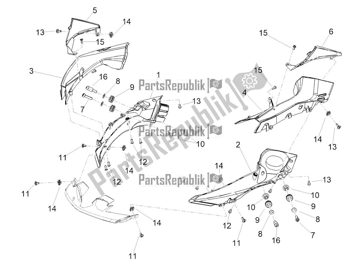 Toutes les pièces pour le Canal du Aprilia Tuono V4 Factory 1100 Superpole E5 2021