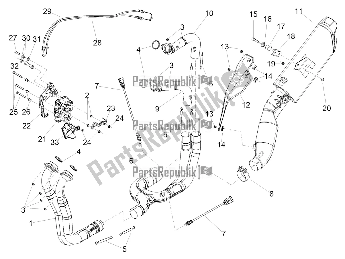 Todas las partes para Tubo De Escape de Aprilia Tuono V4 Factory 1100 Superpole E5 2021