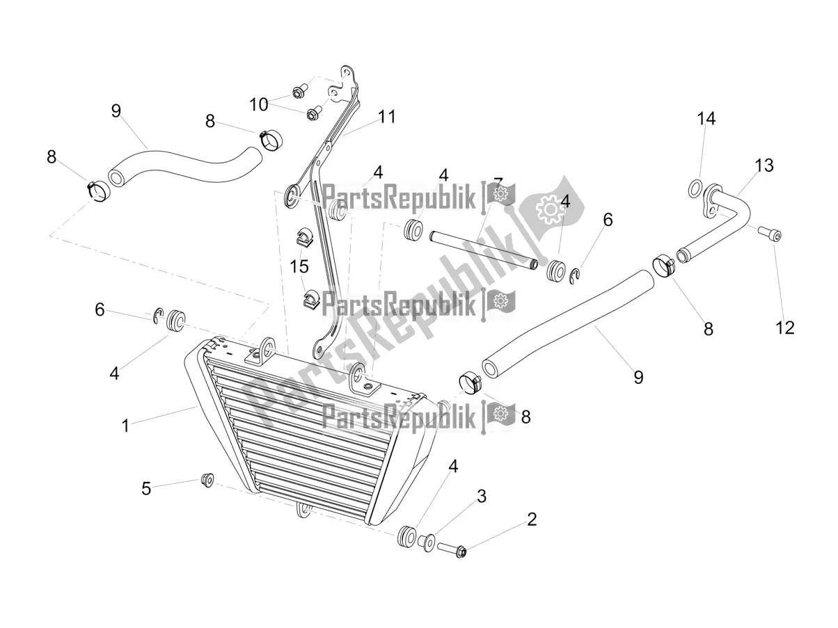 Todas las partes para Radiador De Aceite de Aprilia Tuono V4 Factory 1100 Superpole E5 2021