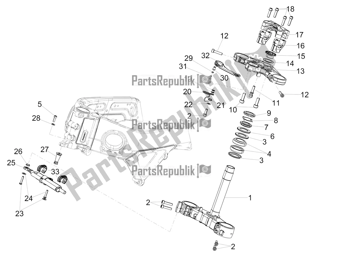 Wszystkie części do Sterowniczy Aprilia Tuono V4 Factory 1100 Superpole E5 2021